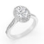 2.39 ctw Oval Lab Grown Diamond Halo Engagement Ring in 14kt White Gold