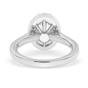 2.39 ctw Oval Lab Grown Diamond Halo Engagement Ring in 14kt White Gold