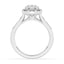 2.39 ctw Oval Lab Grown Diamond Halo Engagement Ring in 14kt White Gold