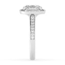 2.39 ctw Oval Lab Grown Diamond Halo Engagement Ring in 14kt White Gold