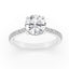 2.31 ctw Round Lab Grown Diamond Cathedral Ring in 14kt White Gold