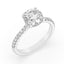 2.31 ctw Round Lab Grown Diamond Cathedral Ring in 14kt White Gold