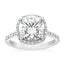 3.82 ctw Round Lab Grown Diamond Halo Engagement Ring in 14kt White Gold