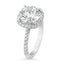 3.82 ctw Round Lab Grown Diamond Halo Engagement Ring in 14kt White Gold