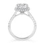 3.82 ctw Round Lab Grown Diamond Halo Engagement Ring in 14kt White Gold