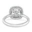 3.82 ctw Round Lab Grown Diamond Halo Engagement Ring in 14kt White Gold