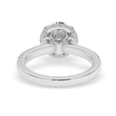 1.52 ctw Round Lab Grown Diamond Halo Ring in 14kt White Gold