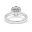 1.52 ctw Round Lab Grown Diamond Halo Ring in 14kt White Gold