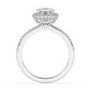 1.52 ctw Round Lab Grown Diamond Halo Ring in 14kt White Gold