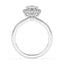 1.52 ctw Round Lab Grown Diamond Halo Ring in 14kt White Gold