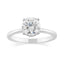 1.62 ctw Round Lab Grown Diamond Engagement Ring with Diamond Collar in 14kt White Gold