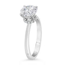 1.62 ctw Round Lab Grown Diamond Engagement Ring with Diamond Collar in 14kt White Gold
