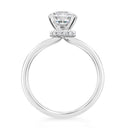 1.62 ctw Round Lab Grown Diamond Engagement Ring with Diamond Collar in 14kt White Gold