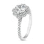 2.08 ctw Round Lab Grown Diamond Vintage Style Halo Engagement Ring in 14kt White Gold