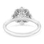 2.08 ctw Round Lab Grown Diamond Vintage Style Halo Engagement Ring in 14kt White Gold