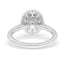 2.02 ctw Round Lab Grown Diamond Graduated Halo Engagement Ring in 14kt White Gold