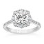 1.43 ctw Round Lab Grown Diamond Halo Engagement Ring in 14kt White Gold