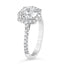 1.43 ctw Round Lab Grown Diamond Halo Engagement Ring in 14kt White Gold