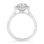 1.43 ctw Round Lab Grown Diamond Halo Engagement Ring in 14kt White Gold