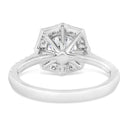 1.43 ctw Round Lab Grown Diamond Halo Engagement Ring in 14kt White Gold