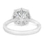 1.43 ctw Round Lab Grown Diamond Halo Engagement Ring in 14kt White Gold