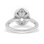 2.22 ctw Oval Lab Grown Diamond Halo Engagement Ring in 14kt White Gold