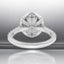 2.22 ctw Oval Lab Grown Diamond Halo Engagement Ring in 14kt White Gold