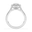 2.22 ctw Oval Lab Grown Diamond Halo Engagement Ring in 14kt White Gold