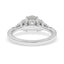 1.37 ctw Round Lab Grown Diamond Side Stone Engagement Ring in 14kt White Gold