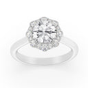 1.91 ctw Round Lab Grown Diamond Halo Engagement Ring in 14kt White Gold