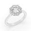 1.91 ctw Round Lab Grown Diamond Halo Engagement Ring in 14kt White Gold