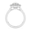 1.91 ctw Round Lab Grown Diamond Halo Engagement Ring in 14kt White Gold