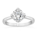 1.84 ctw Round Lab Grown Diamond Pavé Engagement Ring in 14kt White Gold
