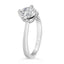 1.84 ctw Round Lab Grown Diamond Pavé Engagement Ring in 14kt White Gold