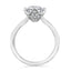 1.84 ctw Round Lab Grown Diamond Pavé Engagement Ring in 14kt White Gold