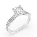 1.87 ctw Round Lab Grown Diamond Double Row Engagement Ring in 14kt White Gold