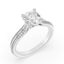 1.87 ctw Round Lab Grown Diamond Double Row Engagement Ring in 14kt White Gold