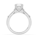 1.87 ctw Round Lab Grown Diamond Double Row Engagement Ring in 14kt White Gold