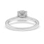 1.52 ctw Round Lab Grown Diamond Prong Set Cathedral Engagement Ring in 14kt White Gold