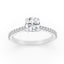 1.52 ctw Round Lab Grown Diamond Prong Set Cathedral Engagement Ring in 14kt White Gold