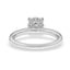 1.46 ctw Round Lab Grown Diamond Prong Set Hidden Halo Engagement Ring in 14kt White Gold