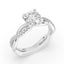 1.68 ctw Round Lab Grown Diamond Twist Engagement Ring in 14kt White Gold