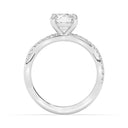 1.68 ctw Round Lab Grown Diamond Twist Engagement Ring in 14kt White Gold