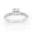 1.41 ctw Round and Baguette Lab Grown Diamond Engagement Ring in 14kt White Gold