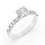 1.41 ctw Round and Baguette Lab Grown Diamond Engagement Ring in 14kt White Gold