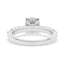 1.41 ctw Round and Baguette Lab Grown Diamond Engagement Ring in 14kt White Gold