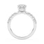 1.41 ctw Round and Baguette Lab Grown Diamond Engagement Ring in 14kt White Gold