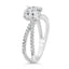 1.85 ctw Round Lab Grown Diamond Split Shank Engagement Ring in 14kt White Gold