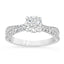 1.36 ctw Round Lab Grown Diamond Split Shank Engagement Ring in 14kt White Gold