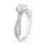 1.36 ctw Round Lab Grown Diamond Split Shank Engagement Ring in 14kt White Gold